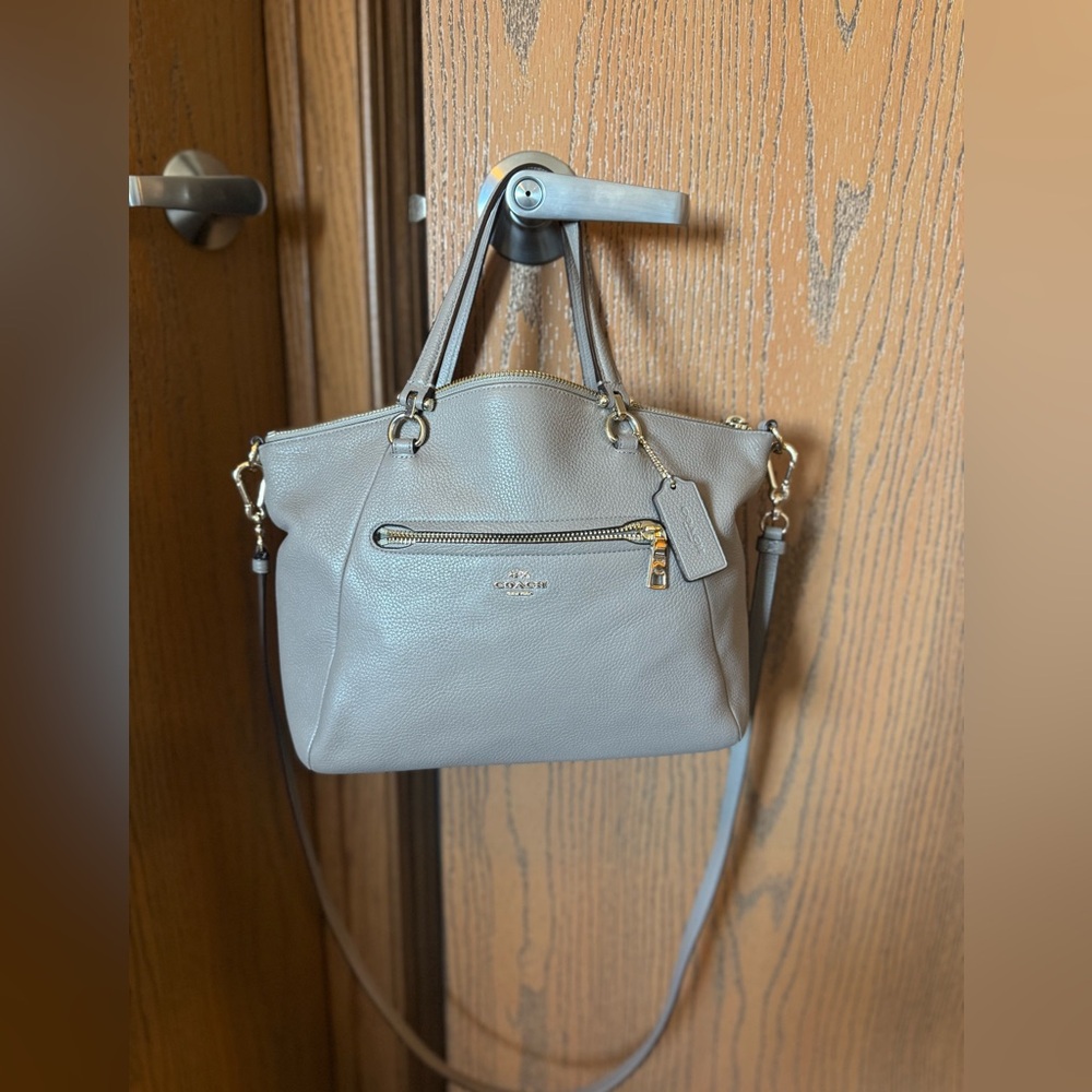 Coach Prairie Satchel Crossbody Bag - Light Gray